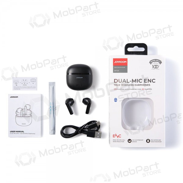 Sem fio mãos livres Joyroom TWS JR-TL11 ENC (preto)