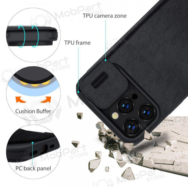 Apple iPhone 14 Pro Max capa „Nillkin Leather“ (preto)