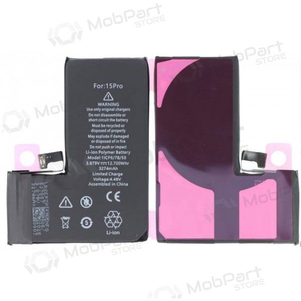 Apple iPhone 15 Pro bateria, akumuliatorius (Premium)