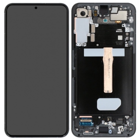 Ekranas Samsung S906 S22 Plus su lietimui jautriu stikliuku e rėmeliu Graphite original (service pack)