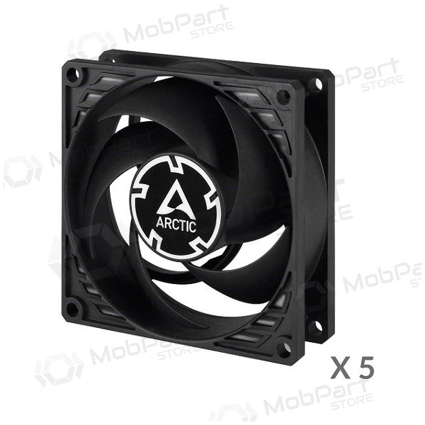 ARCTIC P8 Silent ypač tylūs korpuso ventiliatoriai, 3-pin, 80mm, juodi, 5 unidade. ARCTIC P8 Silent ypač tylūs korpuso ventiliatoriai, 3-pin, 80mm, juodi, 5 unidade.