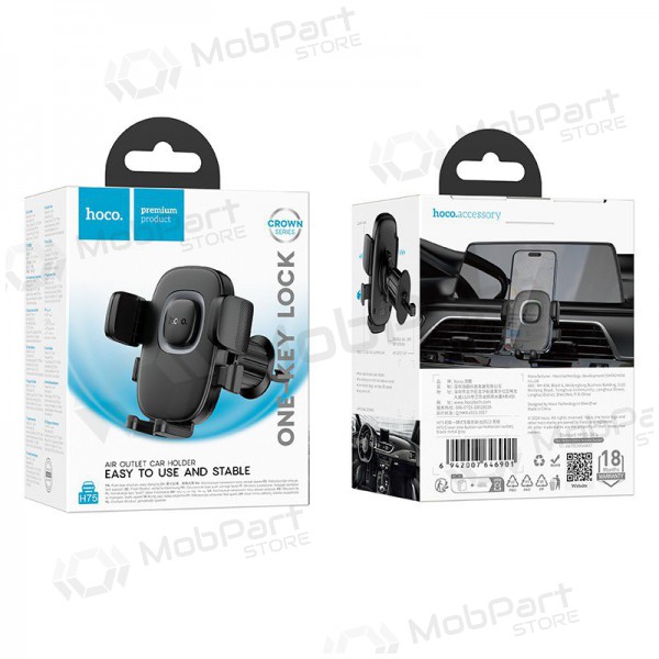 Suporte para telefone de carro Hoco H75 (air vent) preto