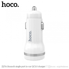 Carregador automobilinis Hoco Z27A Staunch Quick Charge 3.0 (3.1A) (branco)