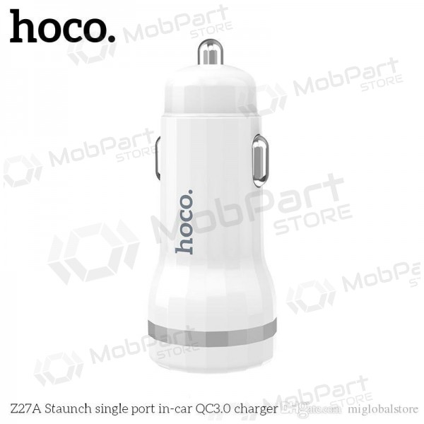 Carregador automobilinis Hoco Z27A Staunch Quick Charge 3.0 (3.1A) (branco)