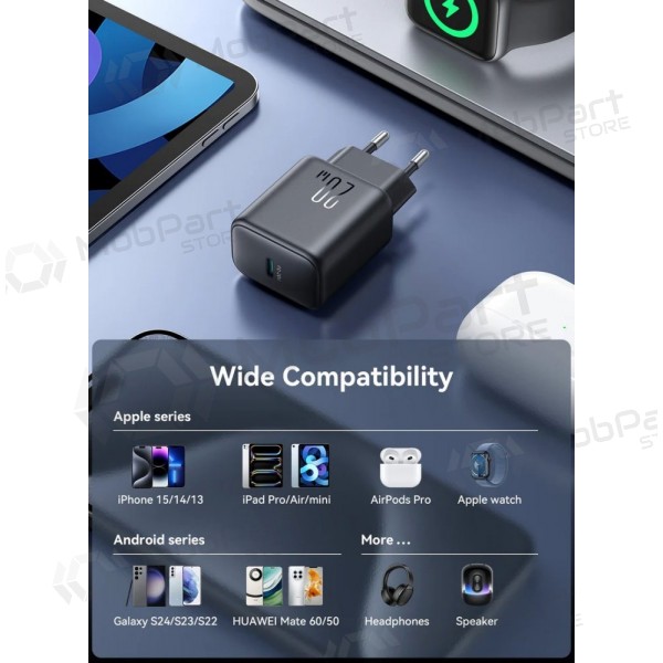 Carregador Joyroom JR-TCF20 USB-C PD20W + USB-C to USB-C cable 1.0m branco