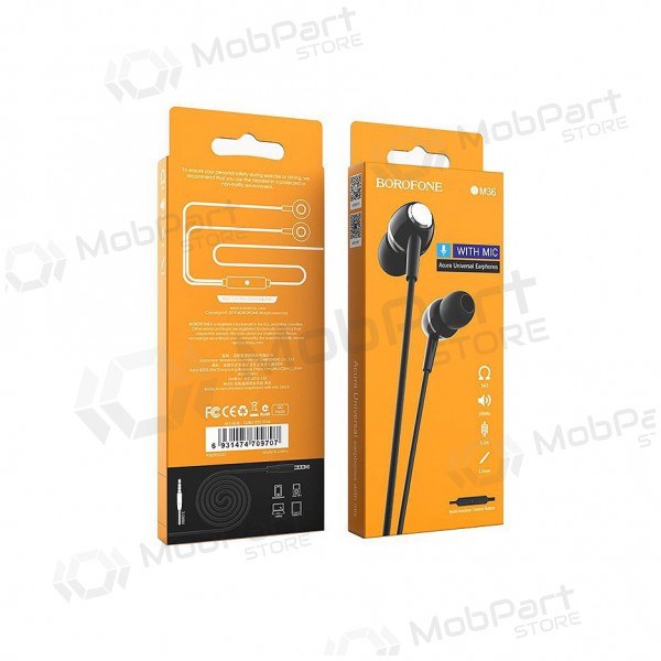 Mãos livres Borofone BM36 3,5mm (preto) Mãos livres Borofone BM36 3,5mm (preto)