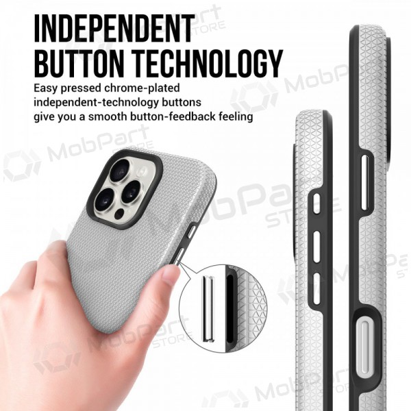 Capa Perfectionists Triangle Mag Case Apple iPhone 15 Pro Max prata