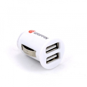Carregador de carro GRIFFIN USB (2xUSB 1A) (branco)
