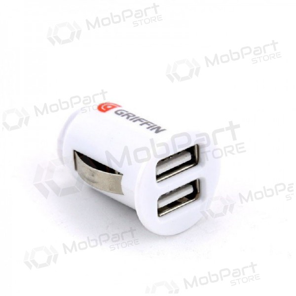 Carregador de carro GRIFFIN USB (2xUSB 1A) (branco)