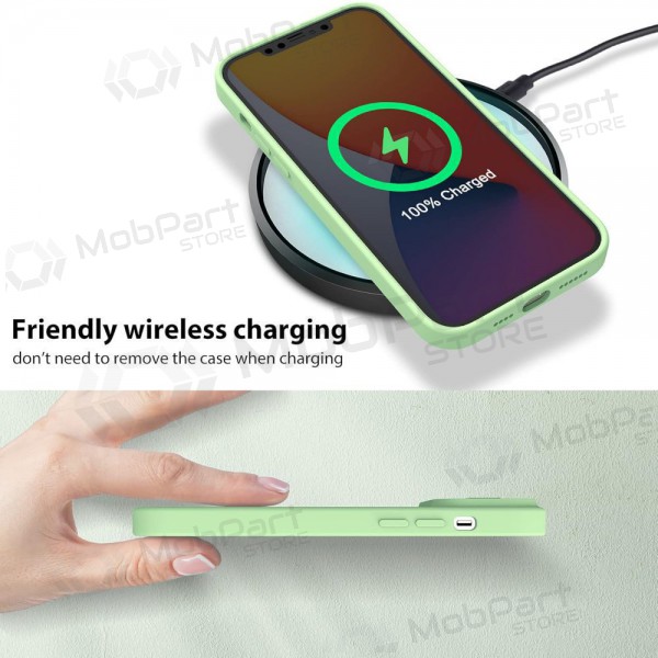 Apple iPhone 15 Pro capa „Nillkin Silicone“ (verde luz)