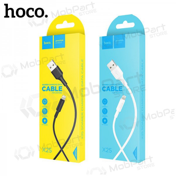 USB cabo HOCO X25 lightning 1.0m (branco) USB cabo HOCO X25 lightning 1.0m (branco)