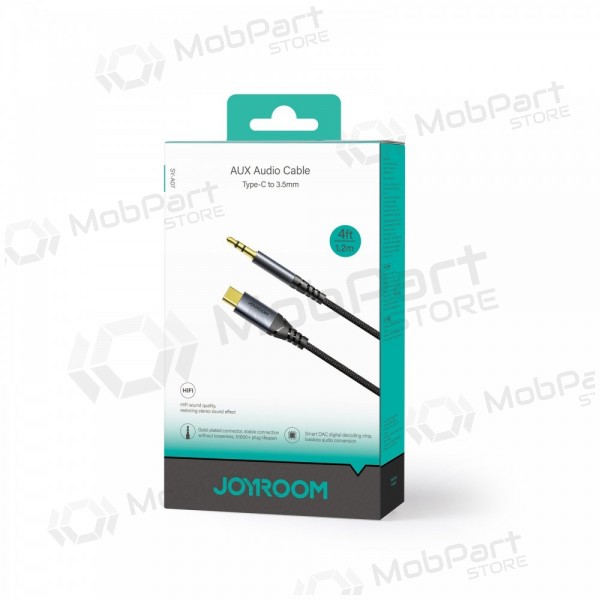 Audio cabo Joyroom SY-A07 USB-C to 3,5mm 1.2m preto