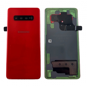 Samsung G975 Galaxy S10 Plus tampa traseira da bateria vermelho (Cardinal Red) (usado grade B, original)