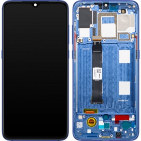 Xiaomi Mi 9 ecrã (azul) (com moldura) (original)