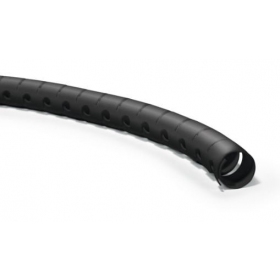 Vamzdis spiralinis kabelių apsaugai su įrankiu kabelių įvedimui D16 Hellermann Tyton HWPP16 (RITĖ 25m , preto)