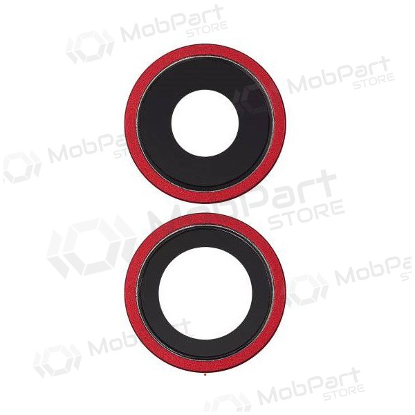 Apple iPhone 11 lente vidro da câmera (2unidade) (vermelho) (com moldura) Apple iPhone 11 lente vidro da câmera (2unidade) (vermelho) (com moldura)