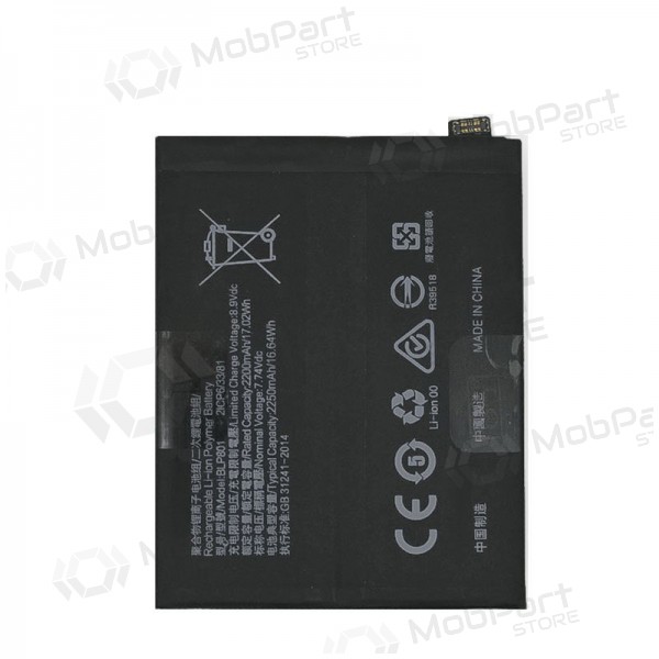 OnePlus 8T (BLP801) bateria / acumulador (2250mAh) OnePlus 8T (BLP801) bateria / acumulador (2250mAh)
