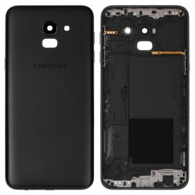 Samsung J600 Galaxy J6 2018 tampa traseira da bateria (preto) (usado grade A, original)