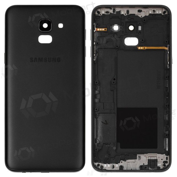 Samsung J600 Galaxy J6 2018 tampa traseira da bateria (preto) (usado grade A, original) Samsung J600 Galaxy J6 2018 tampa traseira da bateria (preto) (usado grade A, original)