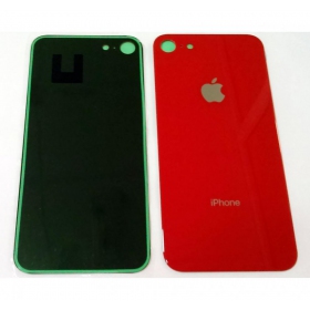 Apple iPhone 8 tampa traseira da bateria (vermelho) (bigger hole for camera)