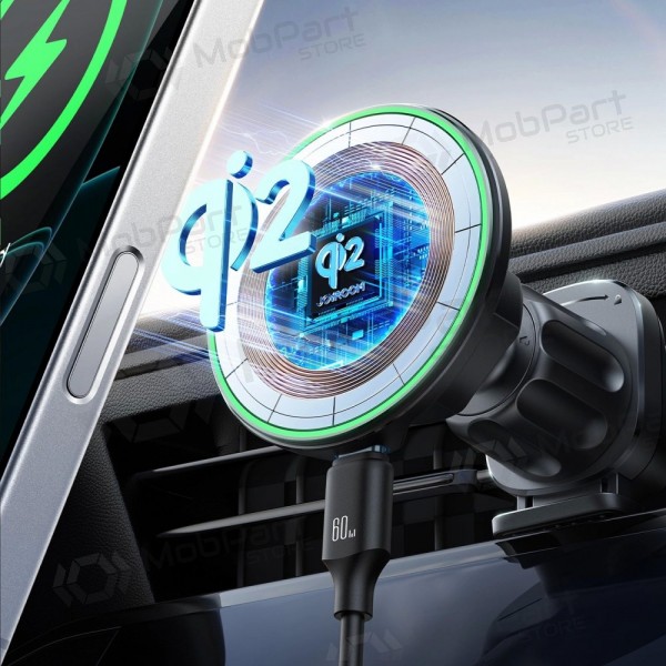 Automobilinis laikiklis-carregador Joyroom JR-ZS412 Qi2 MagSafe 15W preto