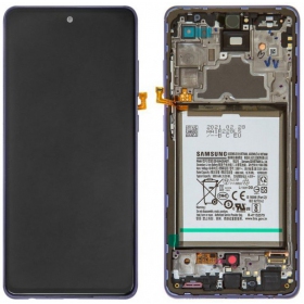Samsung Galaxy A72 ecrã (roxo) (com moldura) (original)