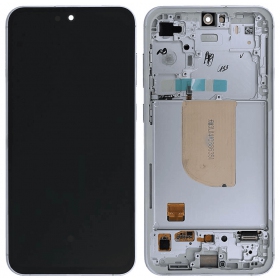 Ekranas Samsung S711 S23 FE 5G su lietimui jautriu stikliuku e rėmeliu Cream/Mint/Purple/Indigo/Tangerine original (service pack)