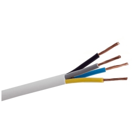 Cabo flexível Lietkabelis OMY 4x2.5 mm² de cobre PVC bobina de 100 m