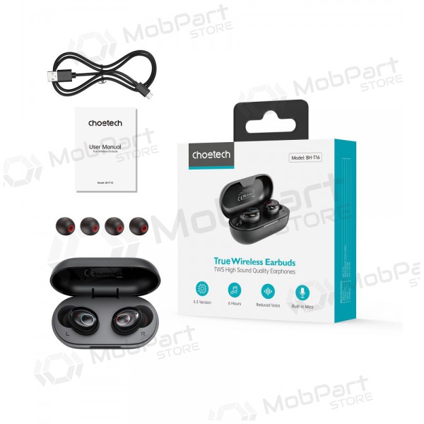 Sem fios ausinės Choetech BH-T16 Hi-Fi Bean TWS Sem fios ausinės Choetech BH-T16 Hi-Fi Bean TWS