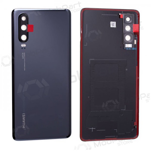 Huawei P30 tampa traseira da bateria (preto) (usado grade C, original)