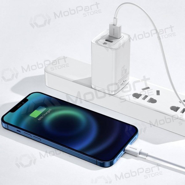 USB cabo Baseus Superior Lightning 2.4A 1.5m (branco) CALYS-B02
