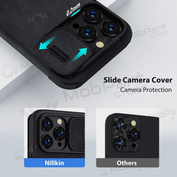 Apple iPhone 14 Pro capa „Nillkin Leather“ (azul)