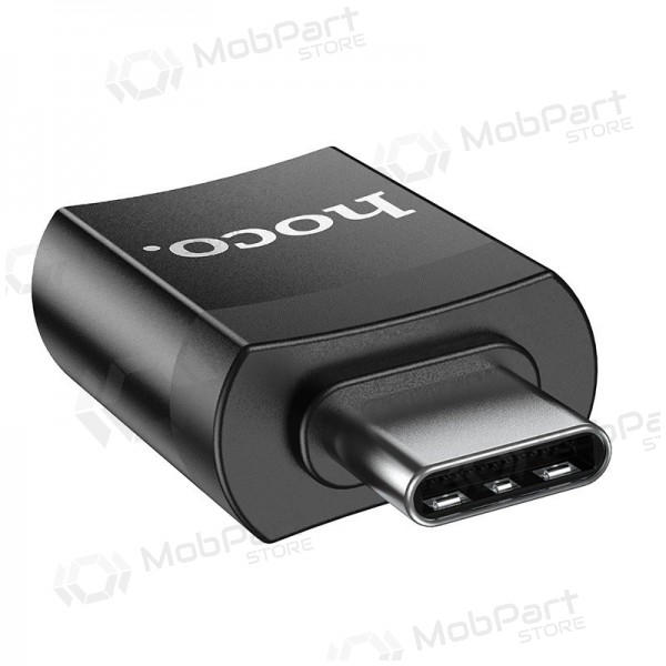 Adaptador USB-C Hoco UA17 USB-C para USB-A preto