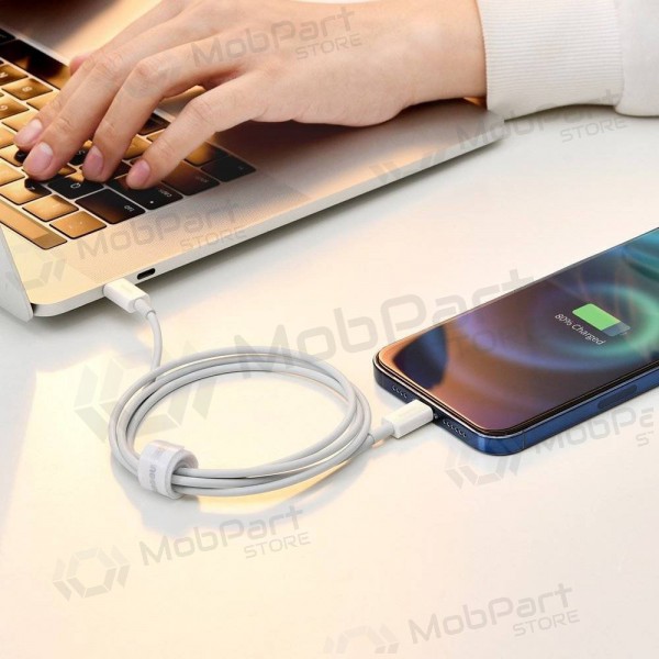 USB cabo Baseus Superior Type-C - Lightning PD 20W 1.0m (branco) CATLYS-A02