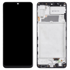 Samsung Galaxy A22 4G ecrã (preto) (com moldura) (original)