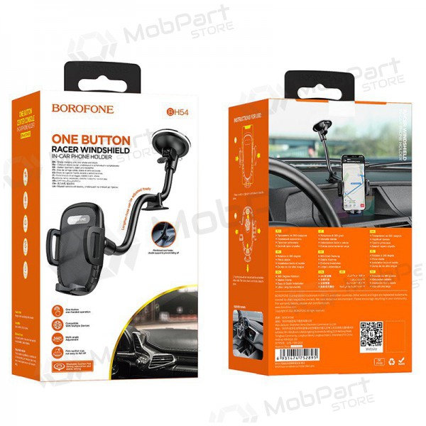 Suporte para telefone de carro Borofone BH54 attached to the window