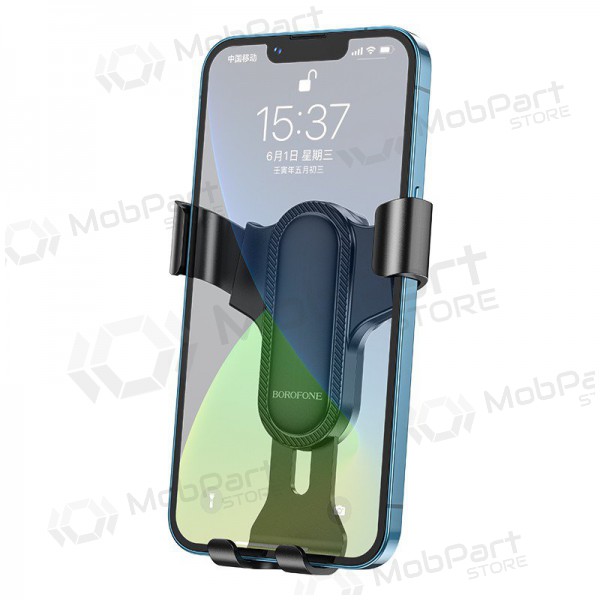 Automobilinis Universal telefono laikiklis Borofone BH74 mounted on ventilation grilles, preto Automobilinis Universal telefono laikiklis Borofone BH74 mounted on ventilation grilles, preto