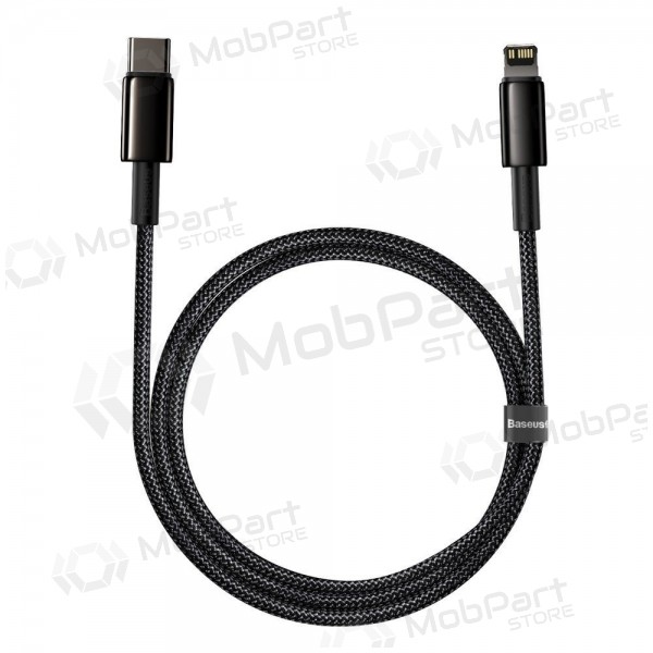 Cabo Lightning Baseus Tungsten CATLWJ-01 USB-C para Lightning 1 m PD 20 W preto