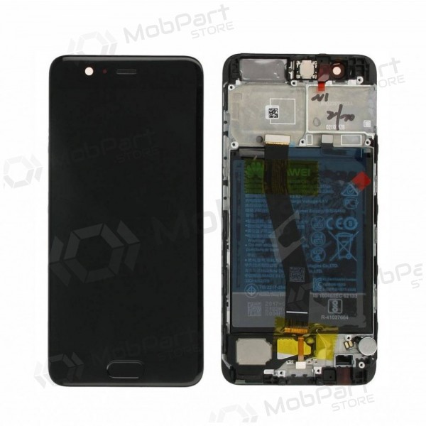 Huawei P10 ecrã (preto) (com moldura e bateria) (usado grade B, original) Huawei P10 ecrã (preto) (com moldura e bateria) (usado grade B, original)