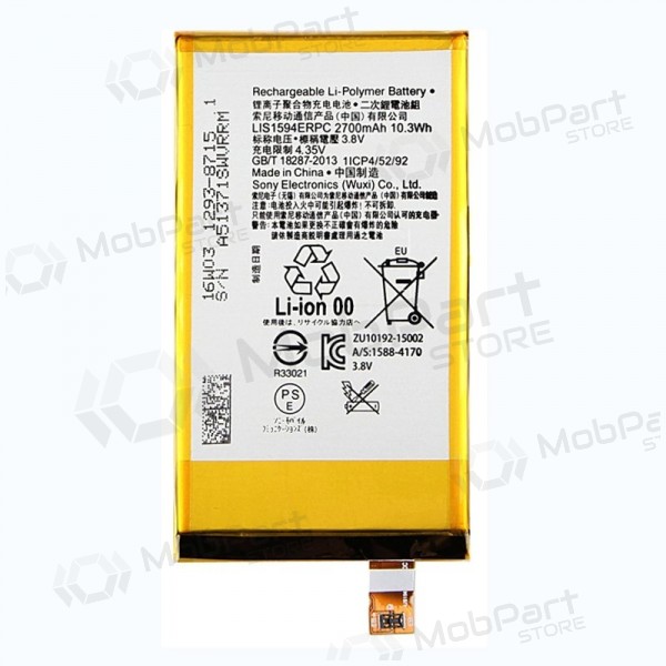 Sony Xperia Z5 Compact / XA Ultra / X Compact (LIS1594ERPC) bateria / acumulador (2700mAh) Sony Xperia Z5 Compact / XA Ultra / X Compact (LIS1594ERPC) bateria / acumulador (2700mAh)