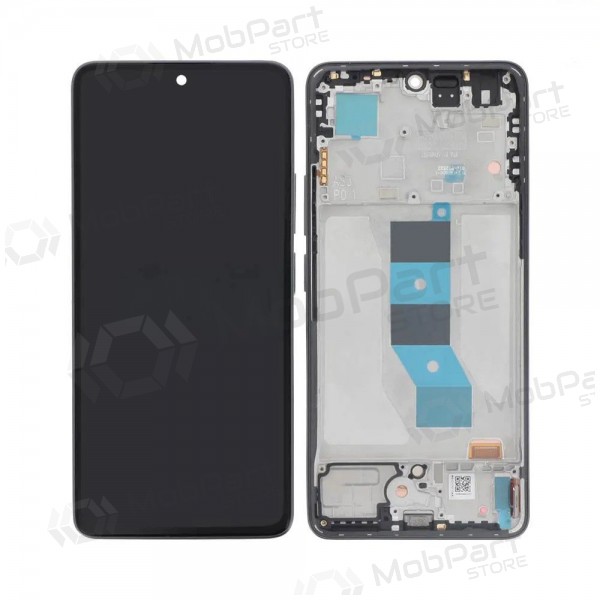 Ekranas Xiaomi Redmi Note 14 5G su lietimui jautriu stikliuku e rėmeliu Midnight Black original (service pack)