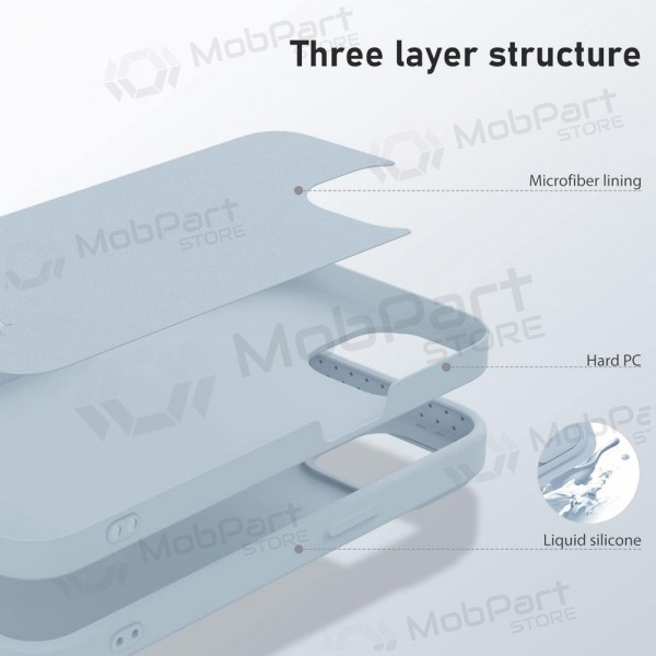 Apple iPhone 15 Pro capa „Nillkin Silicone“ (cinza)