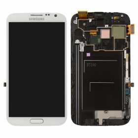 Samsung N7100 Galaxy Note 2 ecrã (branco) (com moldura) (service pack) (original)