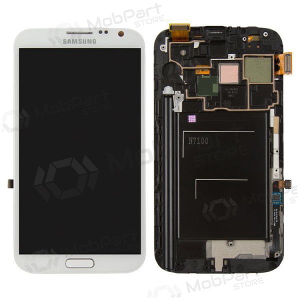 Samsung N7100 Galaxy Note 2 ecrã (branco) (com moldura) (service pack) (original) Samsung N7100 Galaxy Note 2 ecrã (branco) (com moldura) (service pack) (original)