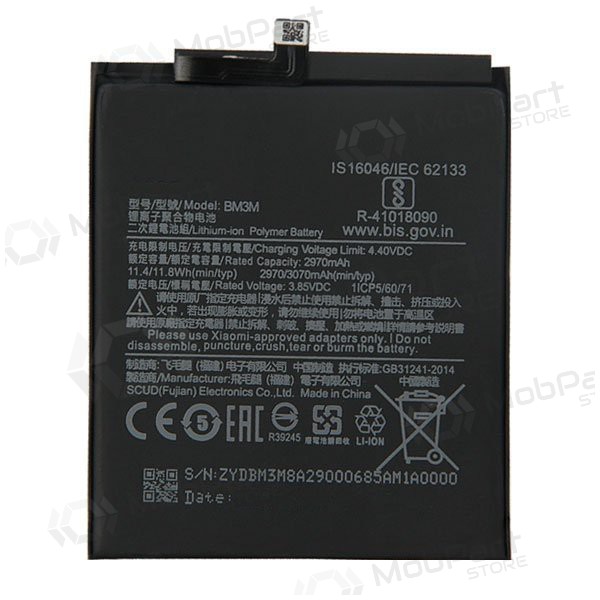 Xiaomi Mi 9 SE bateria / acumulador (BM3M) (3070mAh) Xiaomi Mi 9 SE bateria / acumulador (BM3M) (3070mAh)