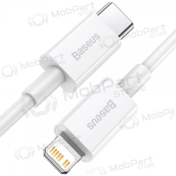 USB cabo Baseus Superior Type-C - Lightning PD 20W 1.0m (branco) CATLYS-A02