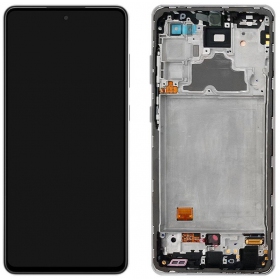 Samsung Galaxy A72 ecrã (preto) (com moldura) (original)