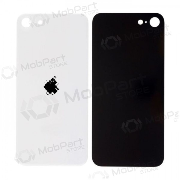 Apple iPhone SE 2020 / SE 2022 tampa traseira da bateria (branco) (bigger hole for camera) Apple iPhone SE 2020 / SE 2022 tampa traseira da bateria (branco) (bigger hole for camera)