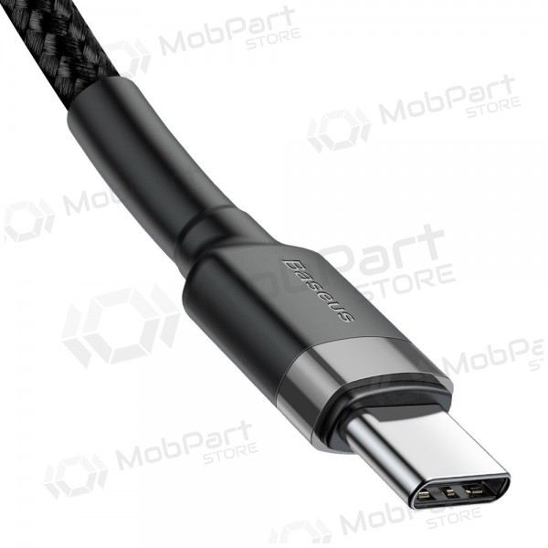 USB cabo Baseus Cafule PD60W Type-C 2.0m cinza-preto CATKLF-HG1