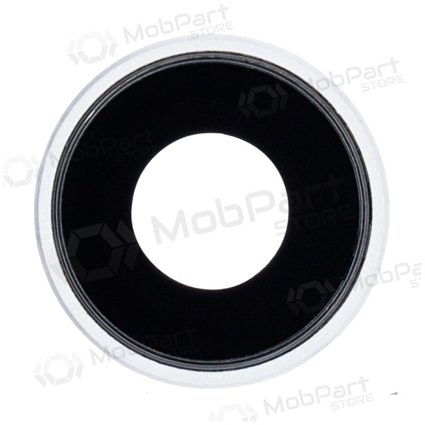 Apple iPhone XR lente vidro da câmera (prata / branco) (com moldura) Apple iPhone XR lente vidro da câmera (prata / branco) (com moldura)